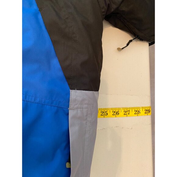 Starter Mens Large Hooded Winter Jacket Blue & Black Zip Off Hood Large - Picture 13 of 15